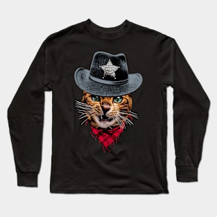 Sheriff house cat Long Sleeve T-Shirt